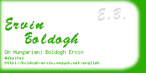 ervin boldogh business card